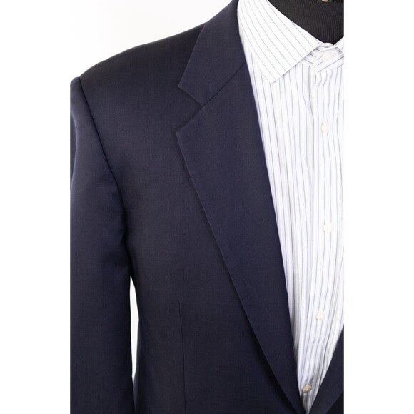Joseph Abboud Mens Sz 42L 100% All Wool Super 100s Blue Blazer Sport Coat Jacket - Picture 6 of 12